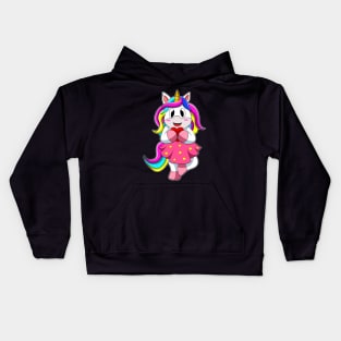 Unicorn with Heart Kids Hoodie